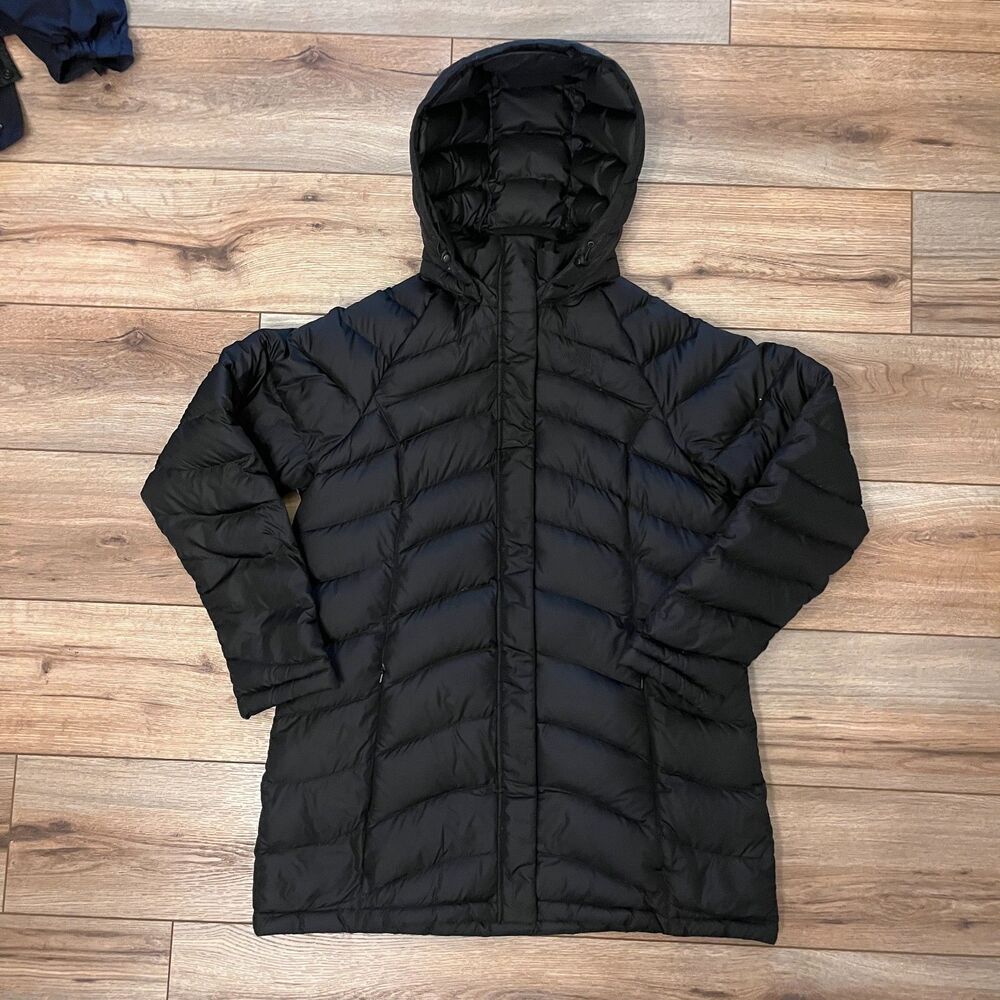 The North Face Transit 600 Down Black Puffer Jacket Coat Hooded Women's Large